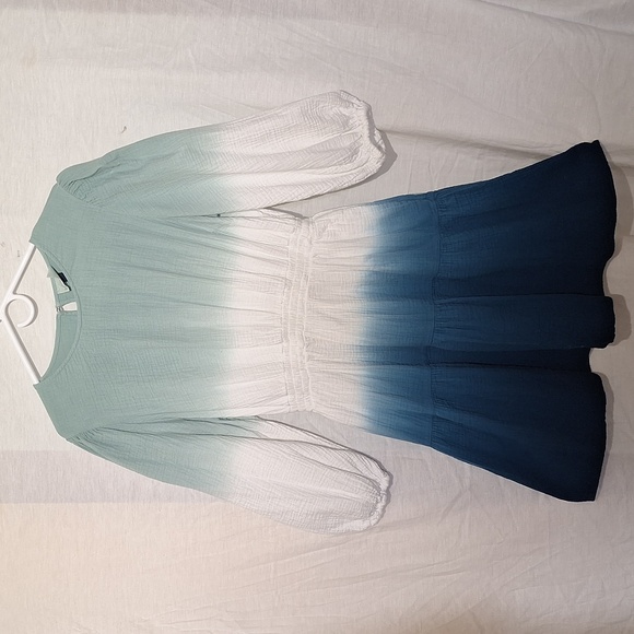 Universal Thread Dresses & Skirts - Boho Cotton Midi Dress, Blue Green Ombre, Universal, Sz 10, NWOT